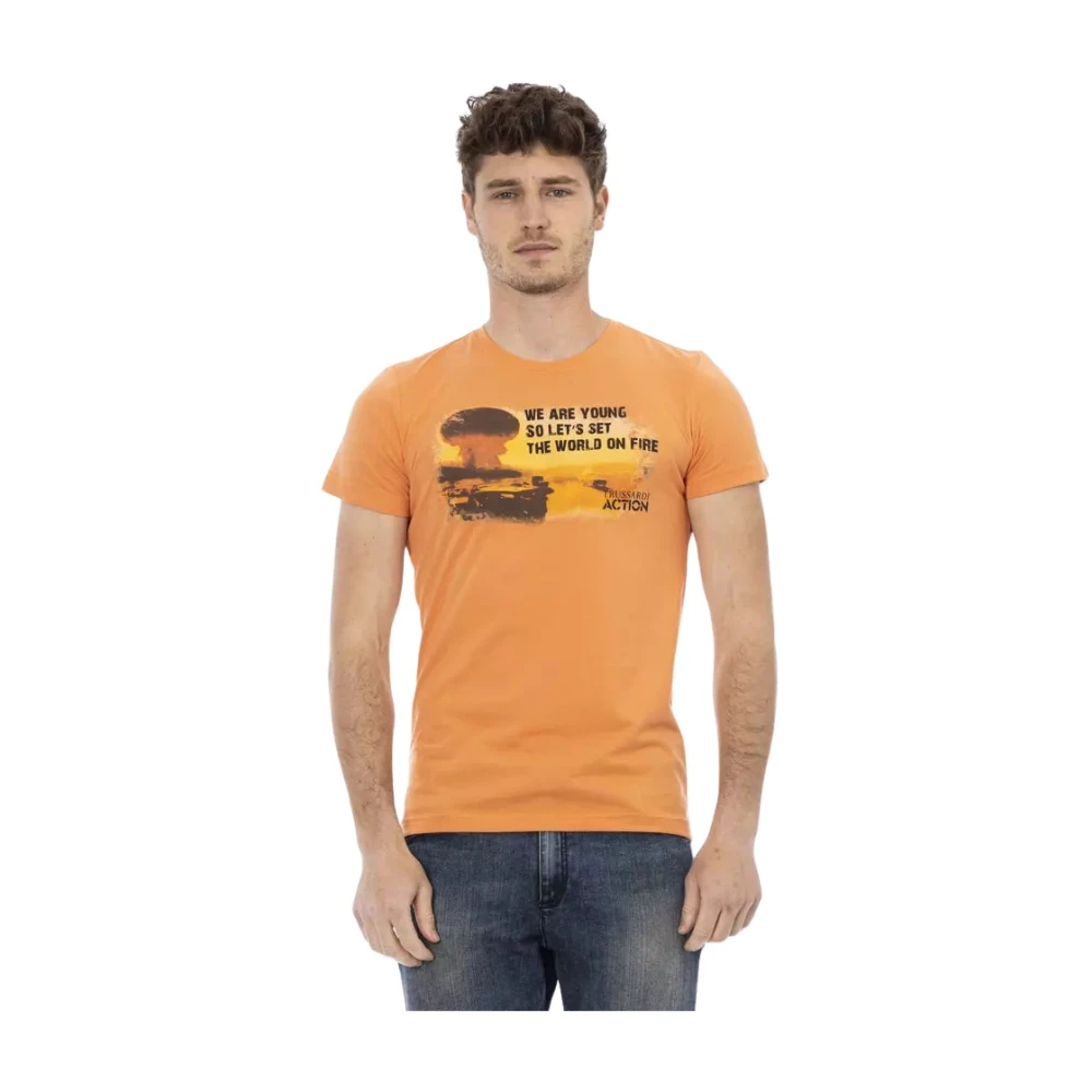 Trussardi Action Orange Ronde Hals T Shirt Orange Heren