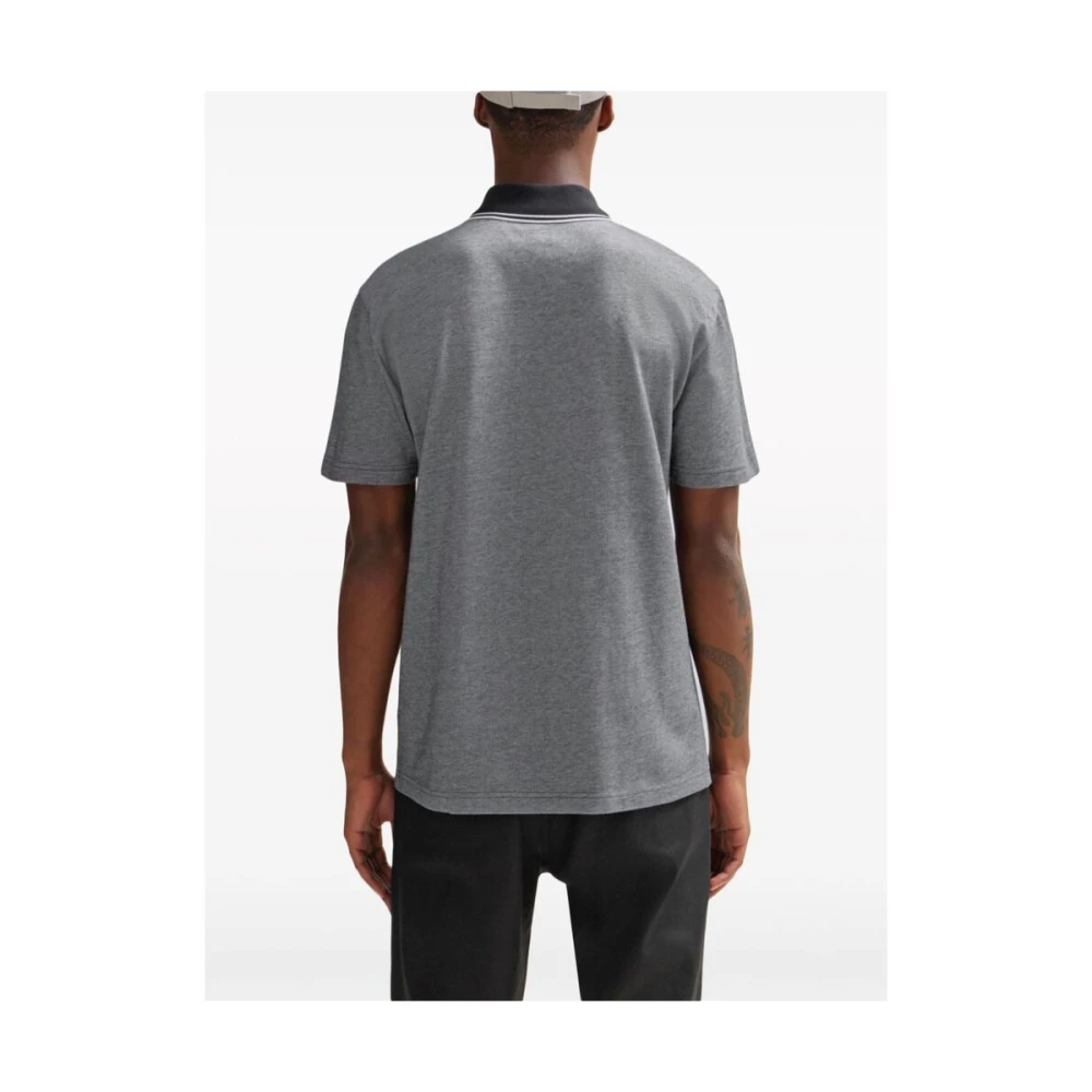 Hugo Boss Grijze Katoenen Polotrui met Logo Gray Heren