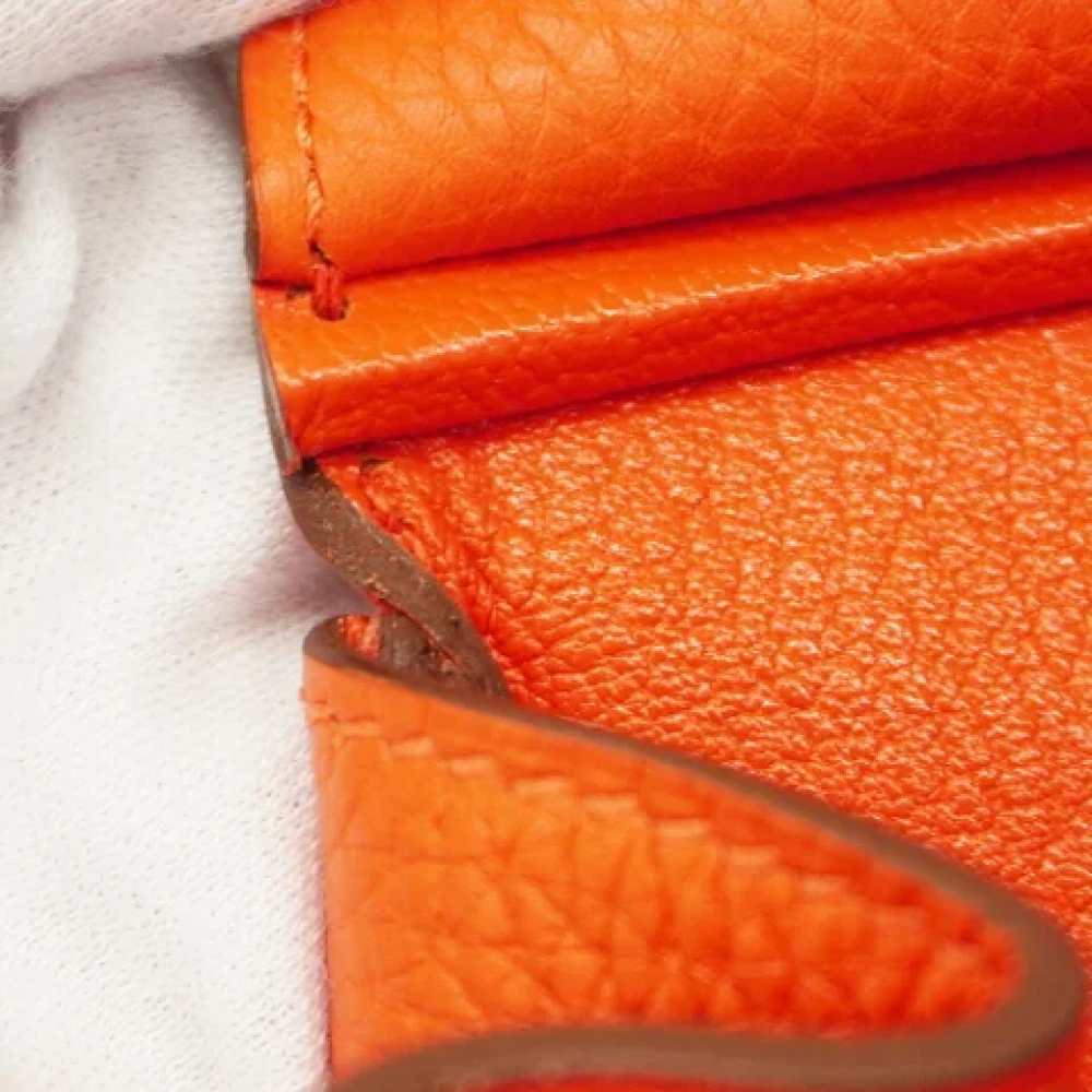 Hermès Vintage Pre-owned Leather handbags Orange Dames