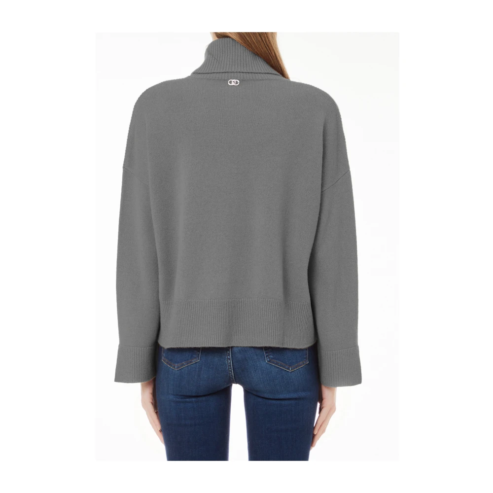 Liu Jo Grijze Coltrui Sweater Gray Dames
