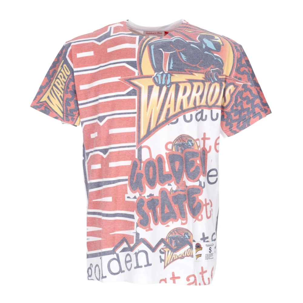 Mitchell & Ness NBA Jumbotron 2.0 Tee Wit Multicolor Heren