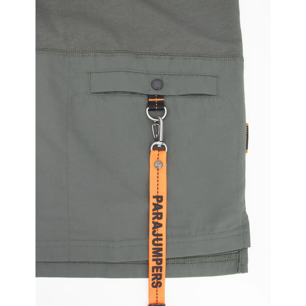 Parajumpers T-shirt met ritszak Green Heren