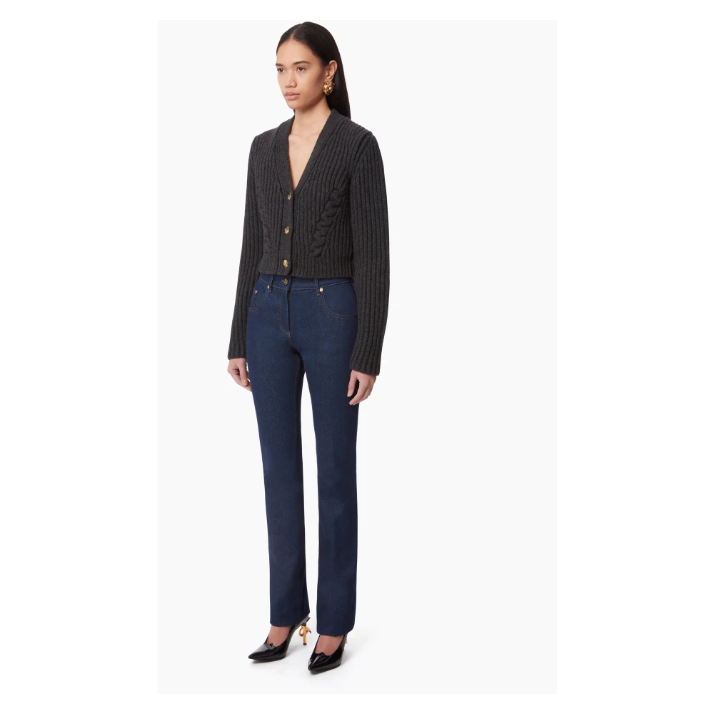 Nina Ricci Grijze V-hals Gebreide Vest Gray Dames