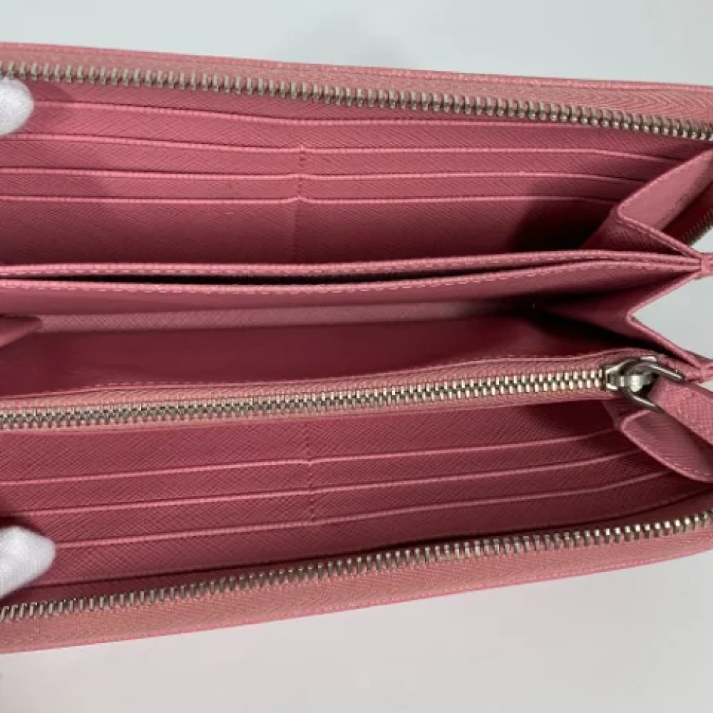 Prada Vintage Pre-owned Leather wallets Pink Dames