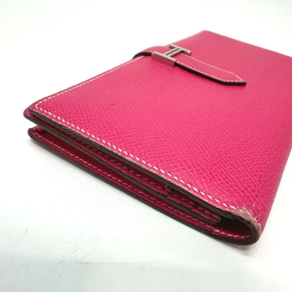 Hermès Vintage Pre-owned Leather wallets Pink Dames