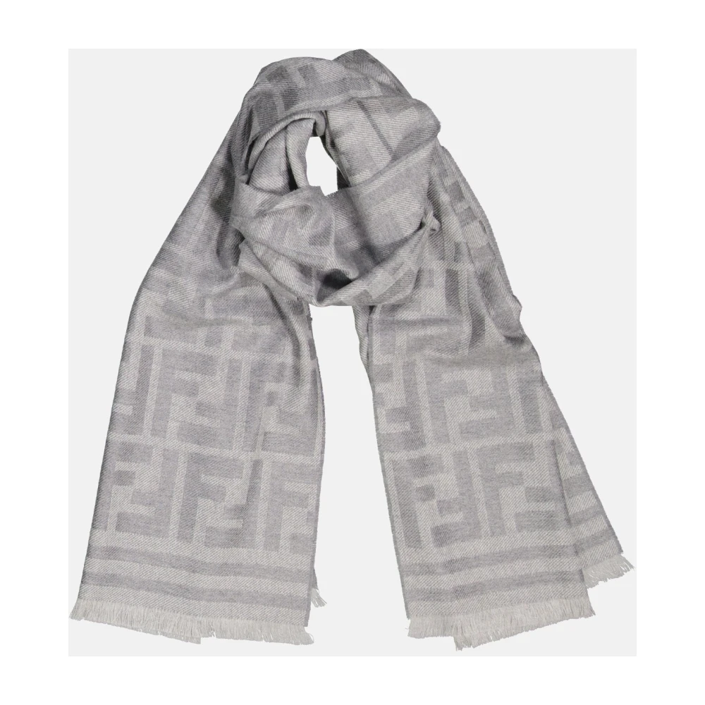 Fendi FF Sjaal Herfst-Winter Collectie 2024 Gray Heren
