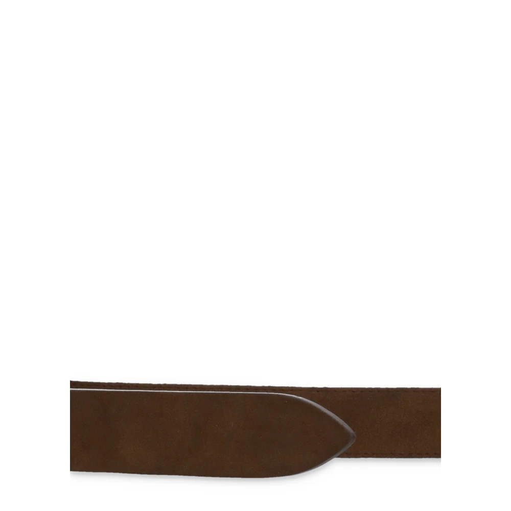 Orciani Bruin leren riem met schuifring Brown Heren