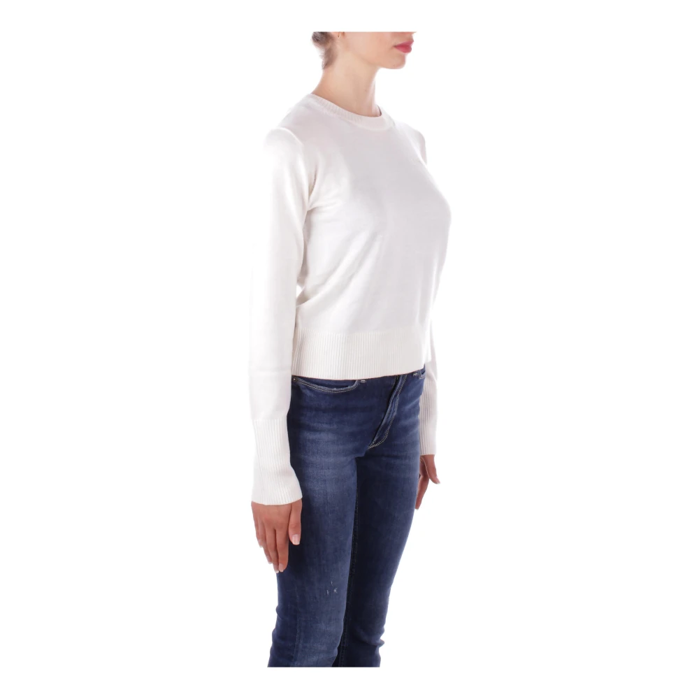Guess Witte trui met logo op de voorkant White Dames
