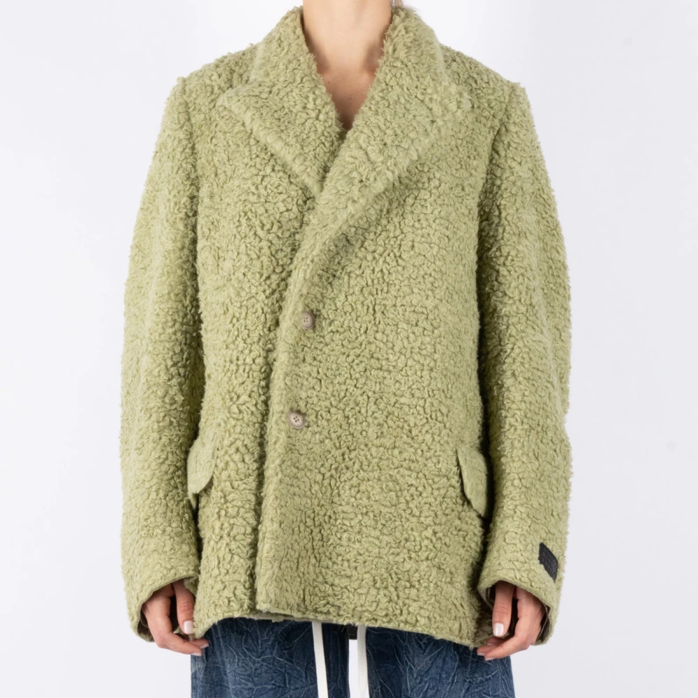 MM6 Maison Margiela Groene Acryl Polyester Jas Green Dames