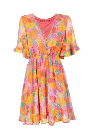 Fracomina Floral Fantasy Regular Mini Dress - FR23SD1028W452R8