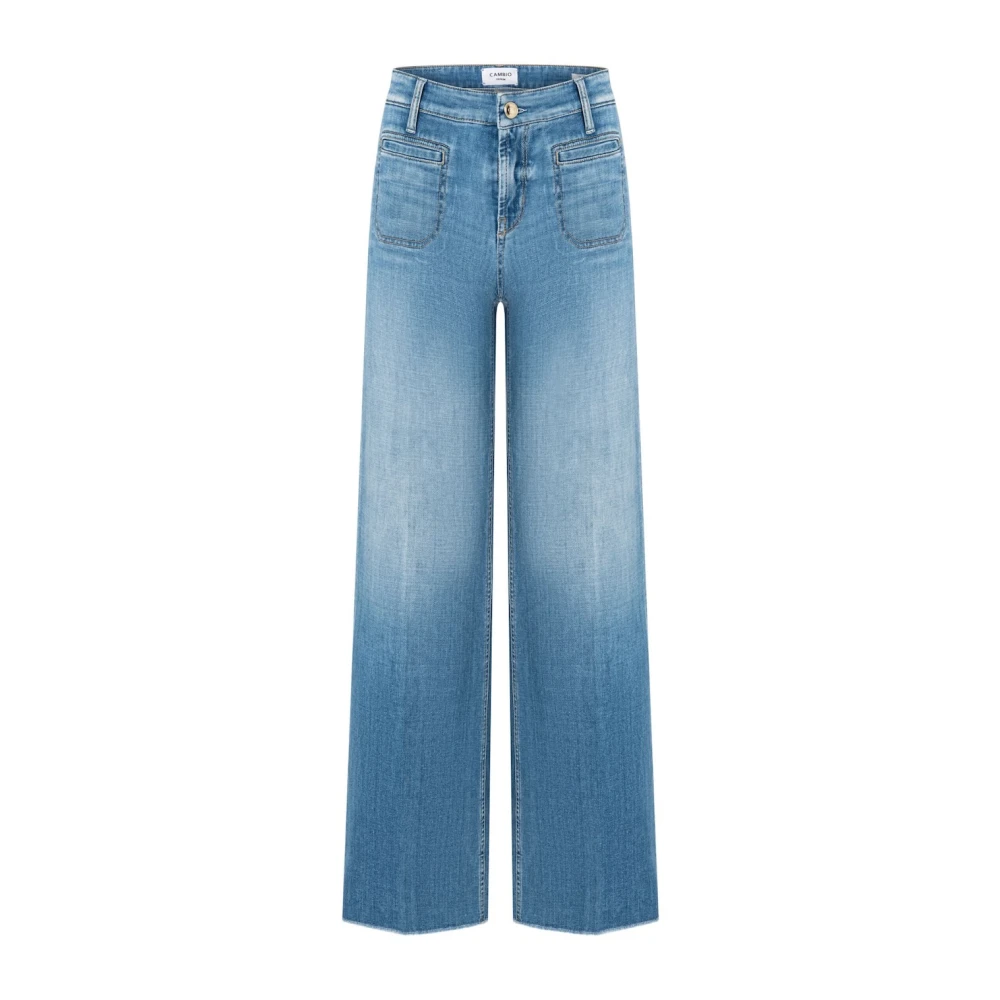 CAMBIO Wide Jeans Blue Dames