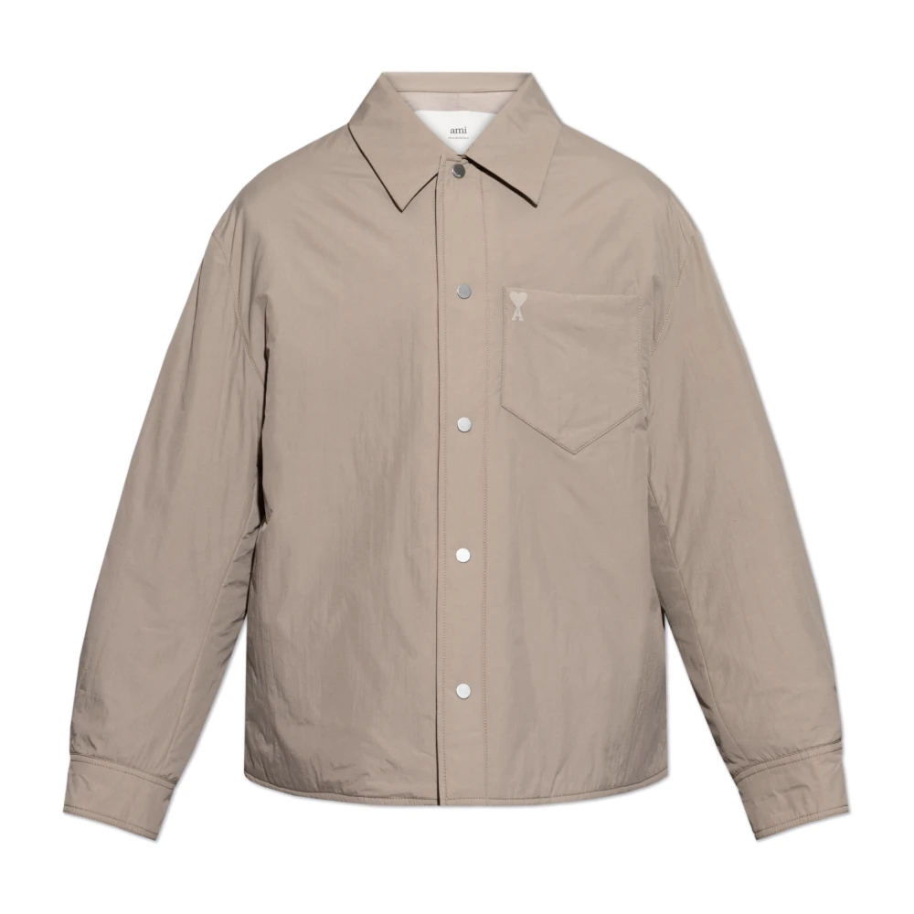 Ami Paris Jas met logo Gray Heren
