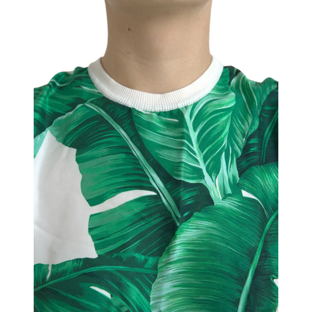 Dolce & Gabbana Zijden Bananenblad Print Tank Top Multicolor Dames