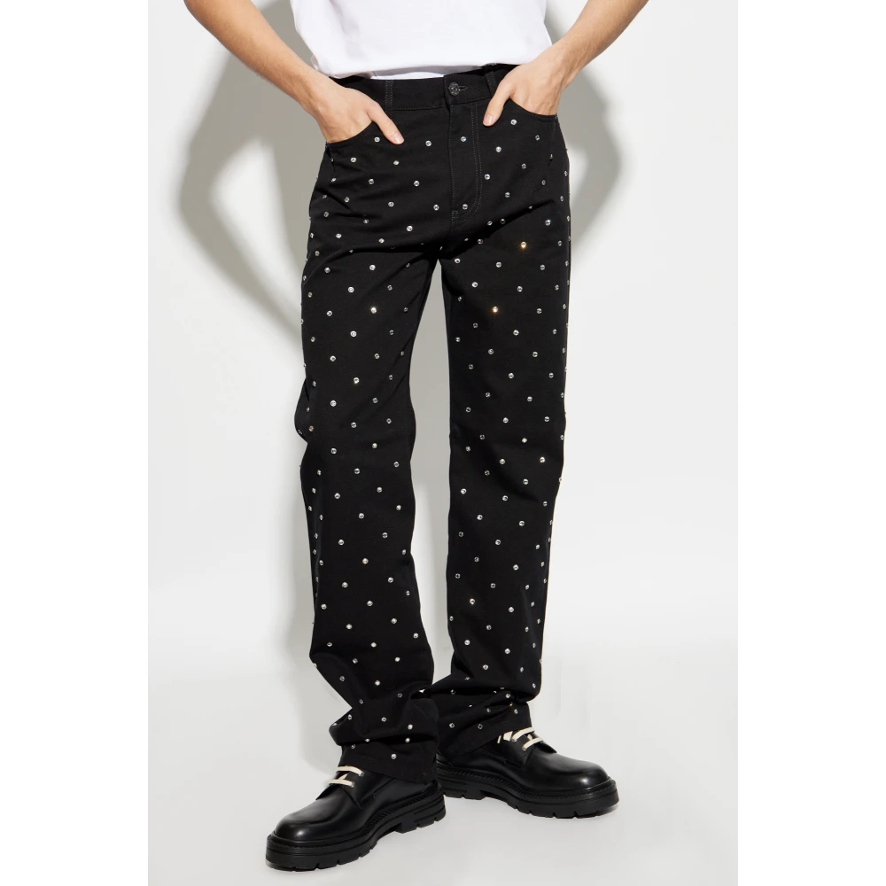Versace Jeans met glinsterende kristallen Black Heren