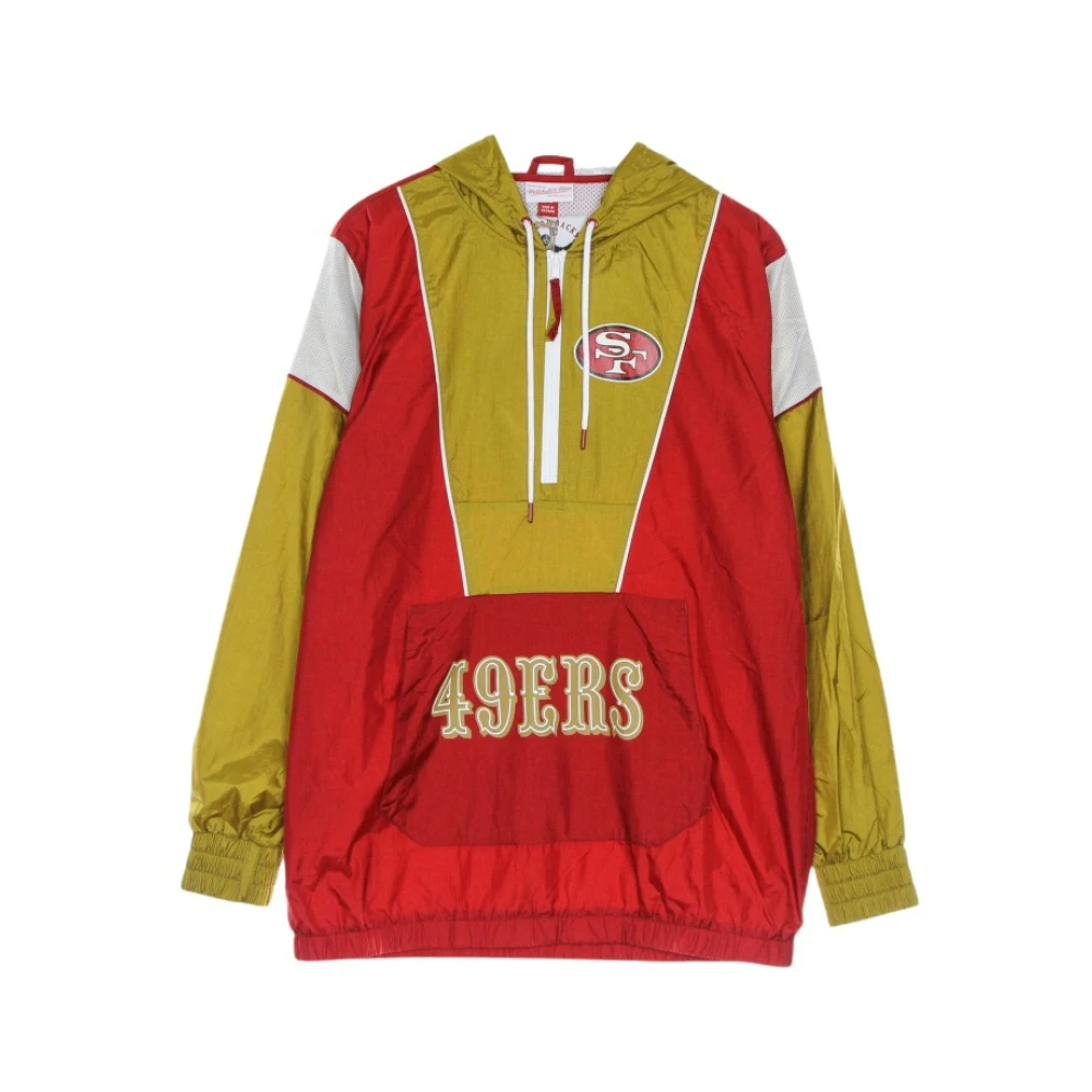 Mitchell & Ness Men's Red Windbreakers, M, Jacket