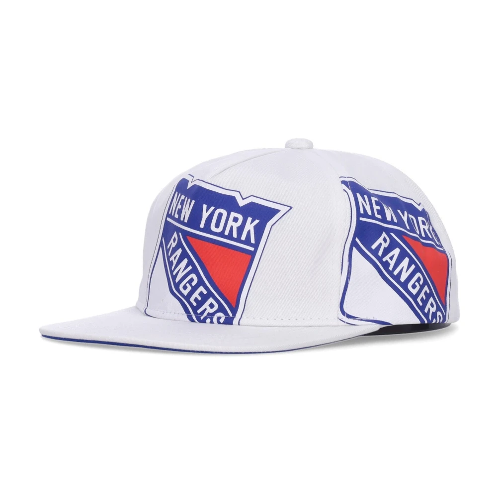Mitchell & Ness NY Rangers Platte Klep Pet Wit White Heren