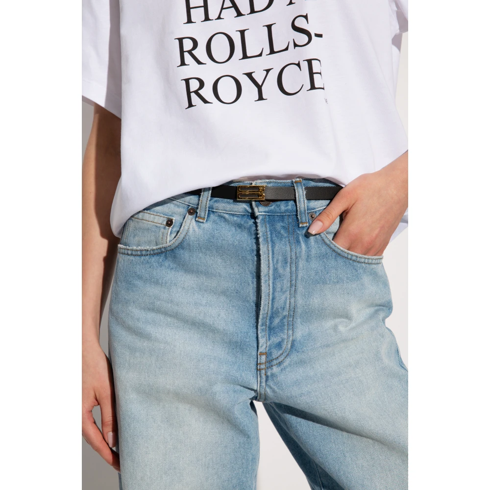 Victoria Beckham Leren riem Black Dames