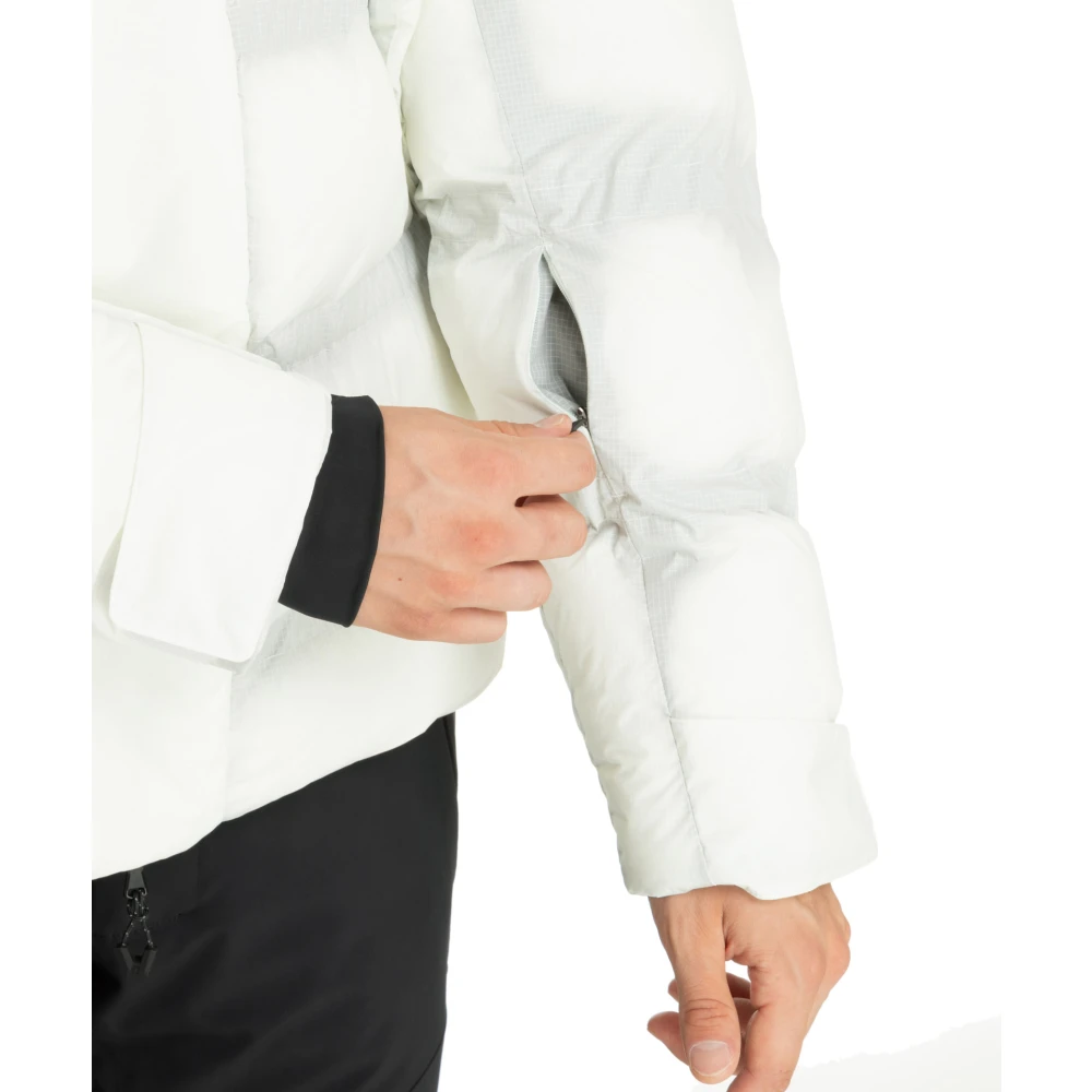Emporio Armani EA7 Effen Donsjack met Logo Zakken White Heren