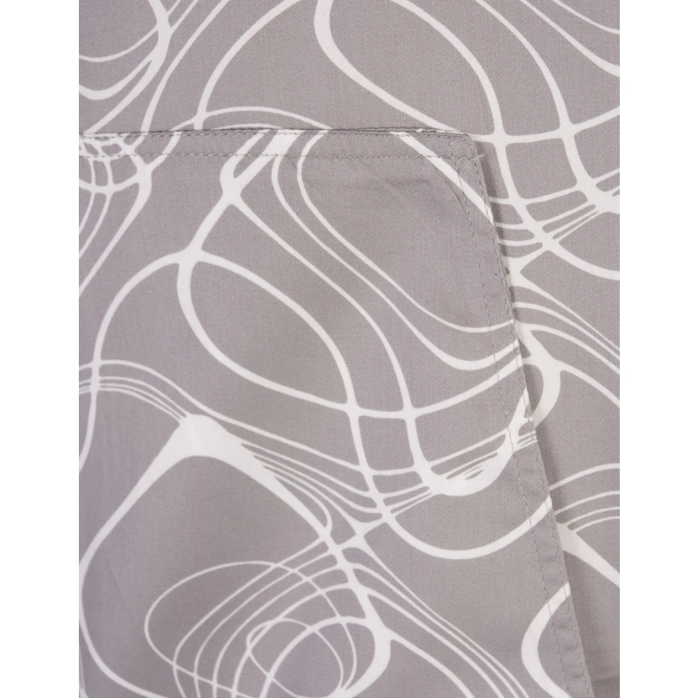 Kiton Grijze Katoen Elastaan Slim Fit Broek Gray Heren