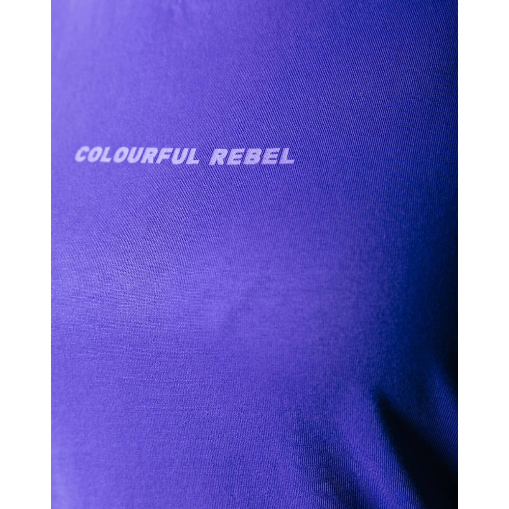Colourful Rebel Uni Logo Boxy Tee Purple Dames
