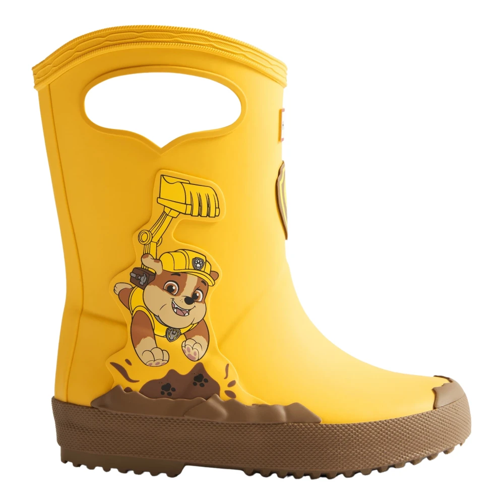 Hunter Unisex Kids Yellow Kids Paw Patrol Rubble Wellington Boots In - Eu 30 Uk 13 - Image 3
