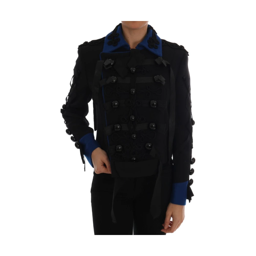 Dolce & Gabbana Women's Black Wool Trench Jacket Fall 2016 - Double-Breasted Coats - S - Coats