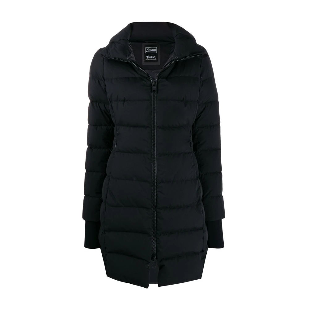 Herno Stijlvolle Parka Jas voor Winterseizoen Black Dames