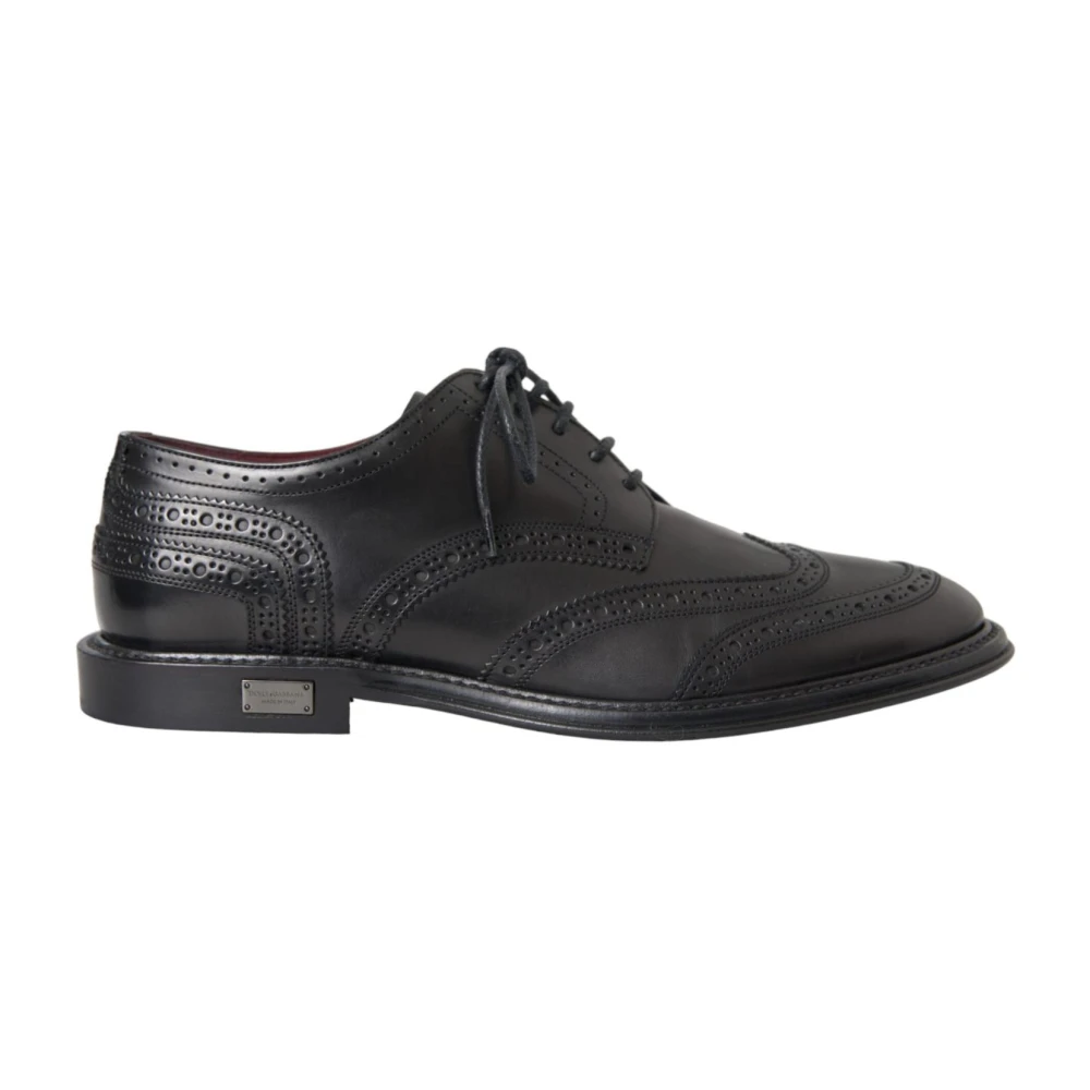 Dolce & Gabbana Men's Black Wingtip Oxford Formal Shoes
