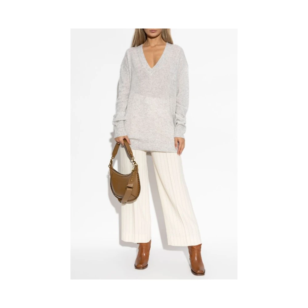Isabel marant Grijze V-hals Trui Chic Stijl Gray Dames