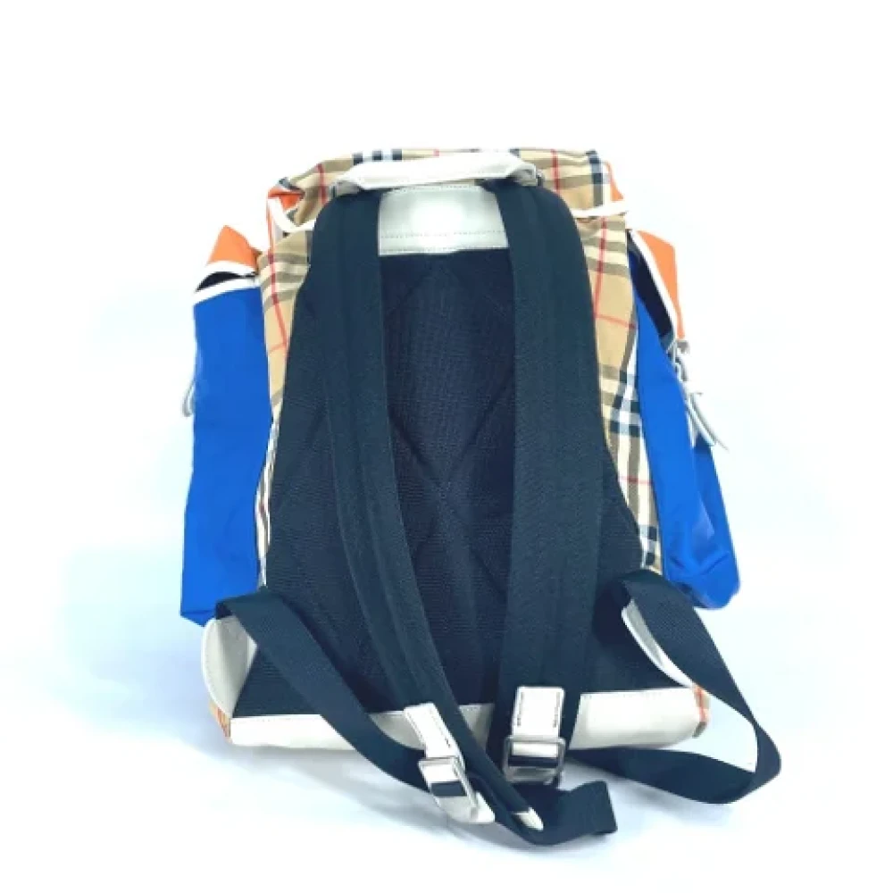 Burberry Vintage Pre-owned Leather backpacks Beige Heren