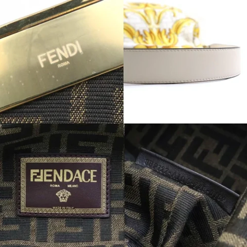 Fendi Vintage Pre-owned Canvas fendi-bags Yellow Dames