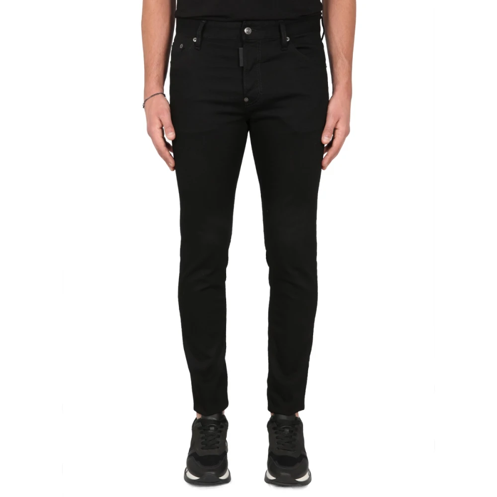 Dsquared2 Stijlvolle Denim Jeans met Sluiting Black Heren