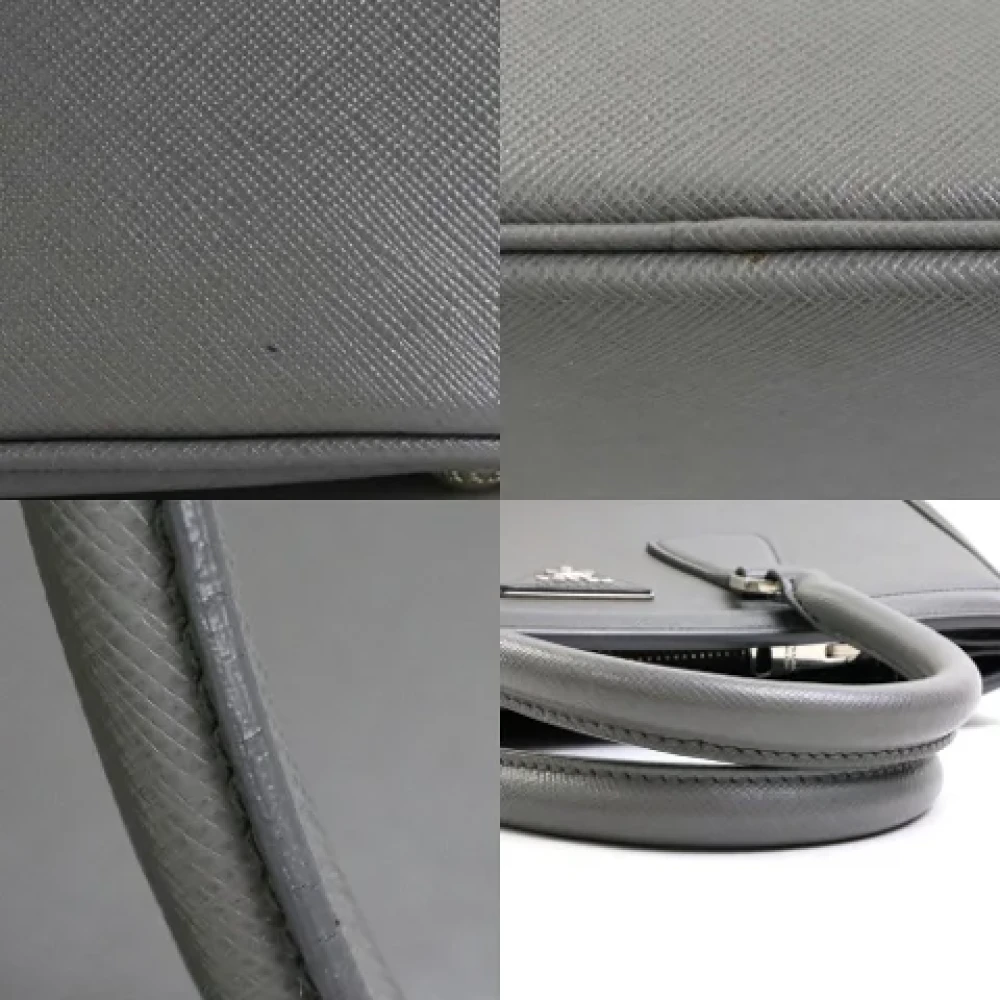 Prada Vintage Pre-owned Leather prada-bags Gray Dames