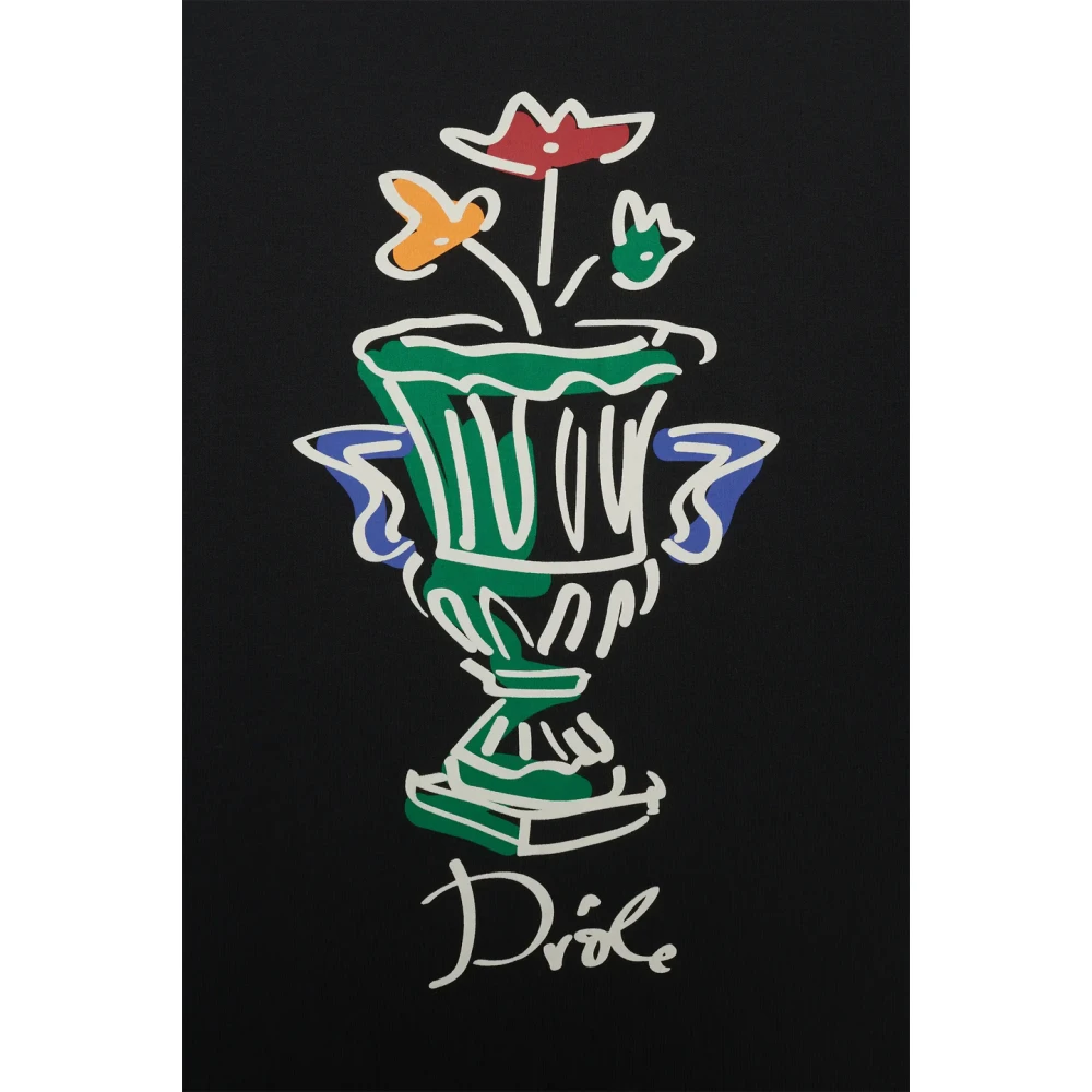 Drole de Monsieur T-Shirt Vaas Black Heren