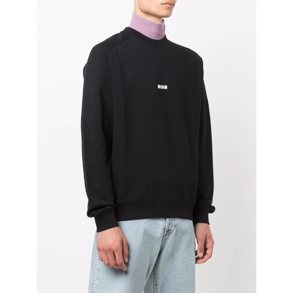 Msgm Casual Sweatshirt met 99C Design Black Heren