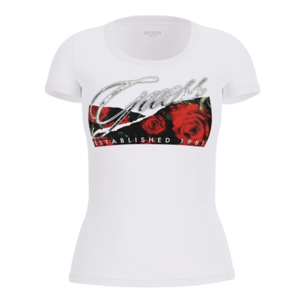 Guess - Tops > T-Shirts - White - Guess - Modalova