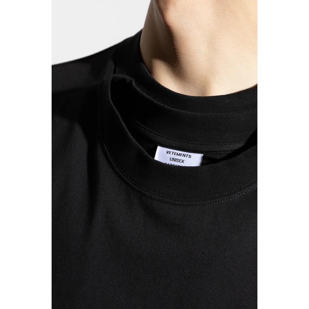 Vetements Dubbel oversized T-shirt Black Heren