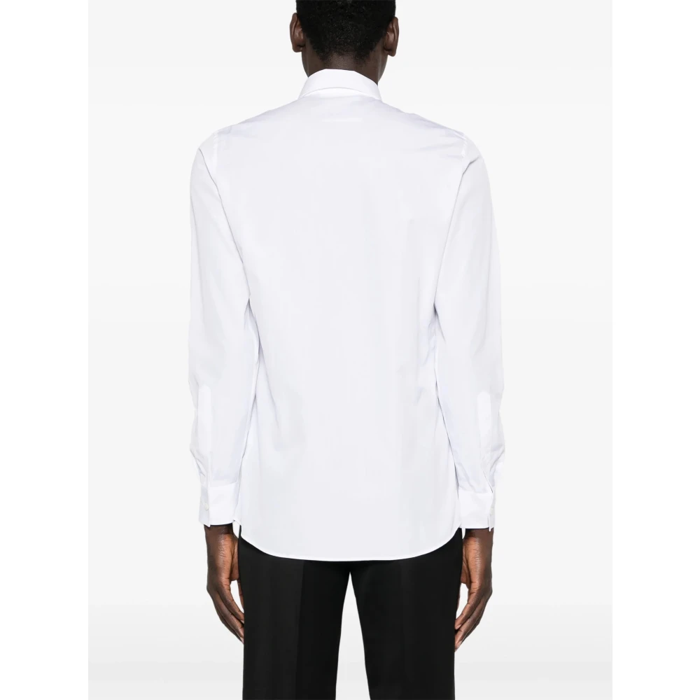 Moschino Geborduurde Beer Wit Overhemd White Heren