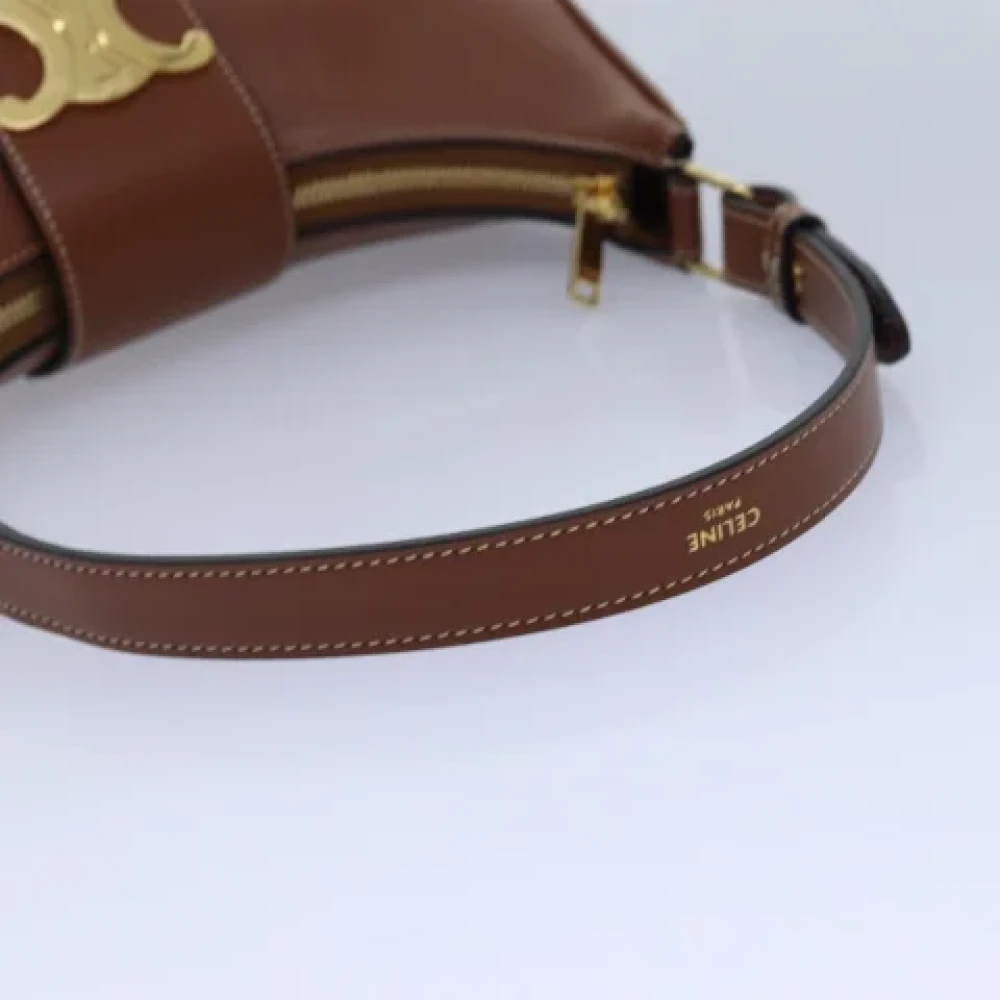 Celine Vintage Pre-owned Leather shoulder-bags Brown Dames