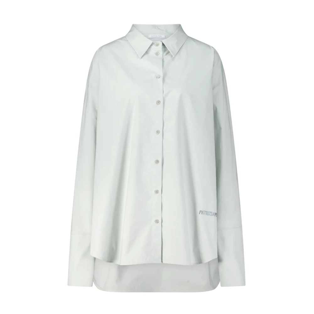 PATRIZIA PEPE Klassieke Oversized Blouse Green Dames