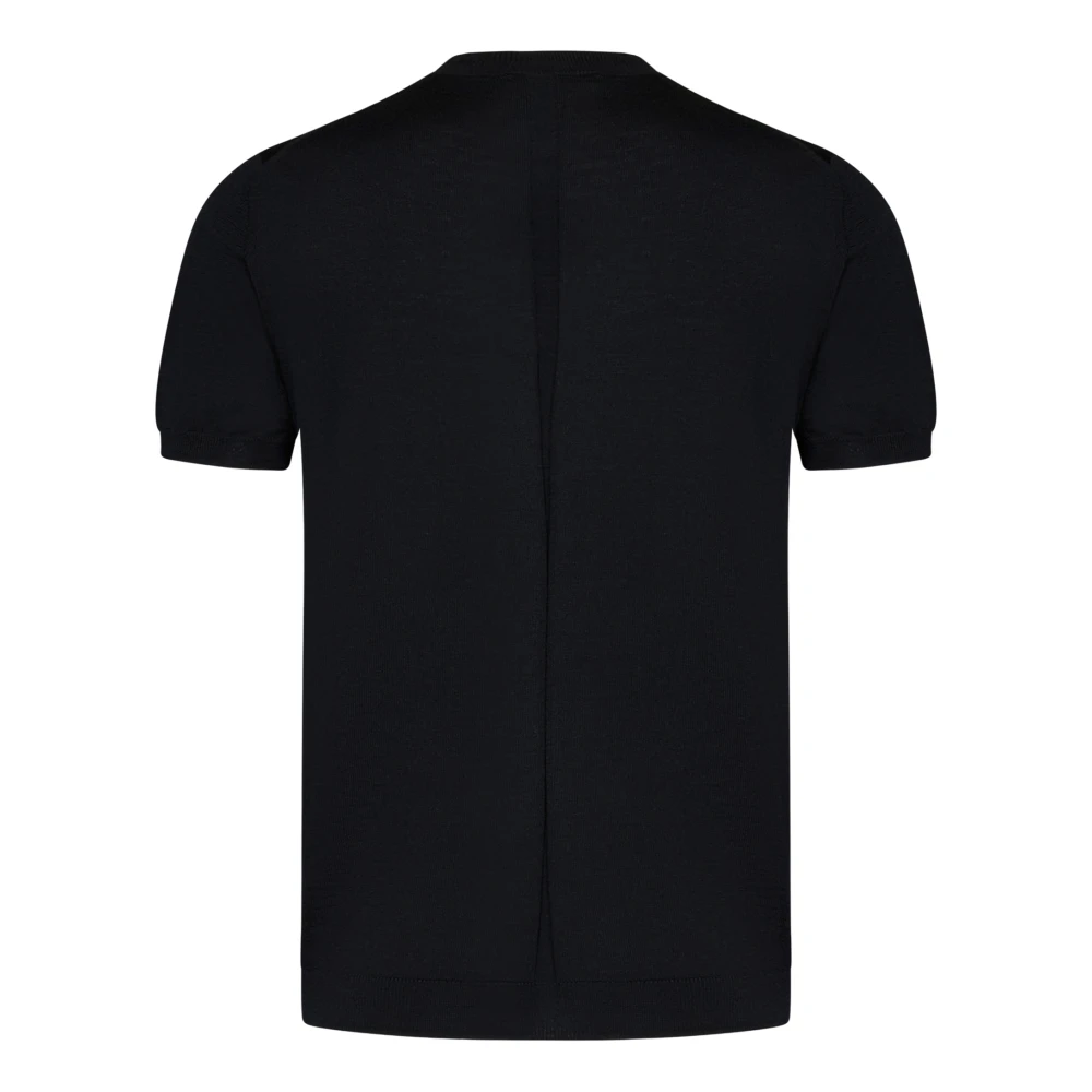 Low Brand Zwarte Merinowollen Trui Aw24 Black Heren