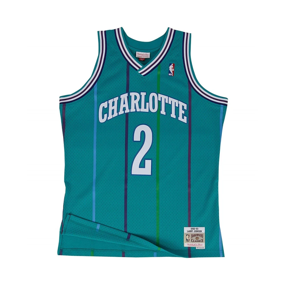Mitchell & Ness Men's Green Training, S, Charlotte Hornets Larry Johnson Swingman Jersey