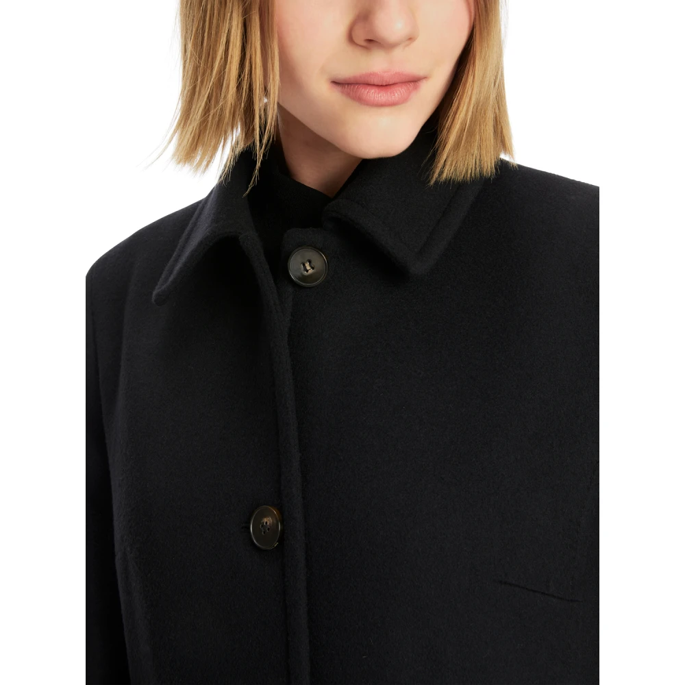 Marc Cain Prinsessenstijl Wol Kasjmier Jas Black Dames