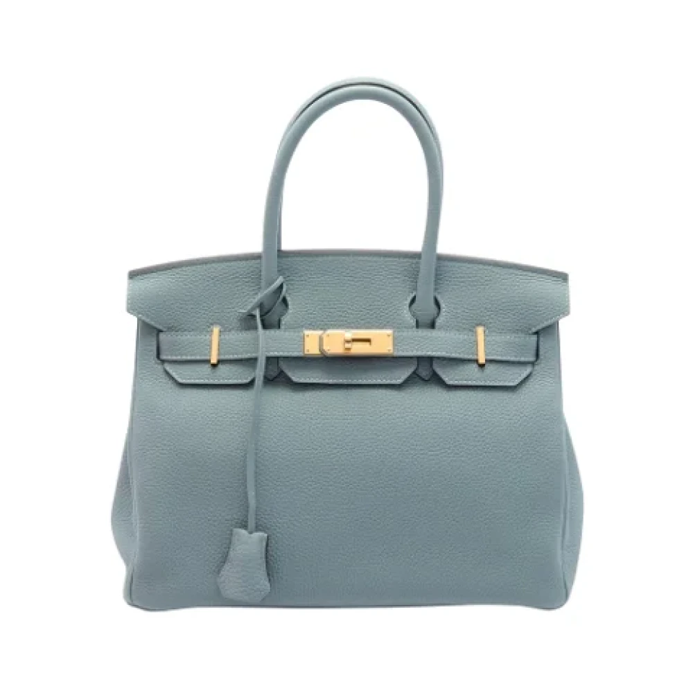 Hermès Vintage Pre-owned Leather handbags Blue Dames