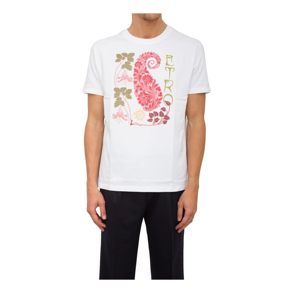 ETRO Witte Roma T-shirt White Heren