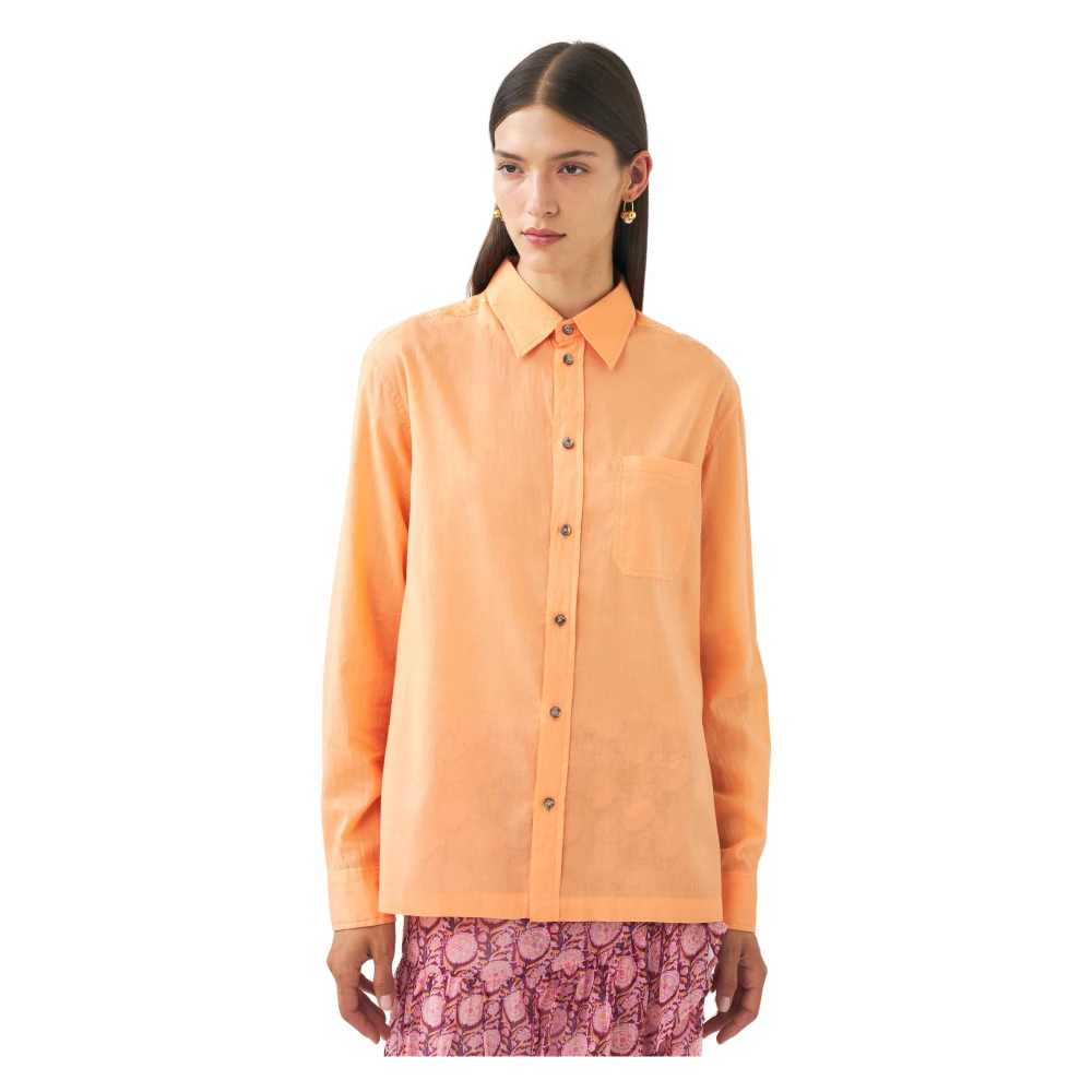 Antik batik Oversized shirt Anna Orange Dames