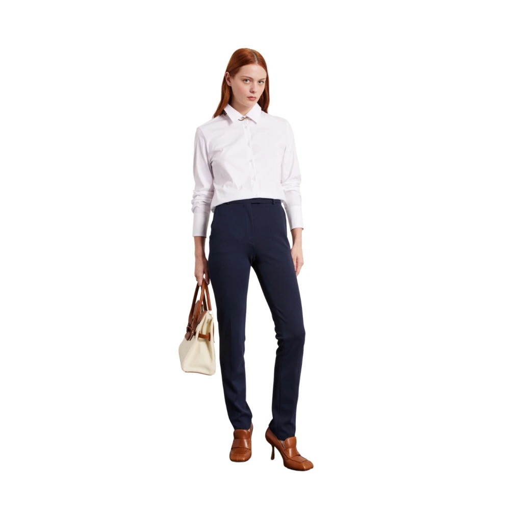Max Mara Zannata Broek Blue Dames