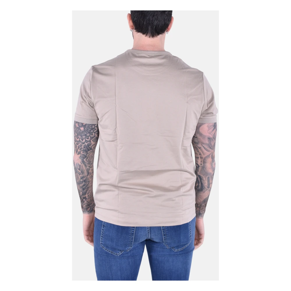 Sun68 Gemerceriseerd Jersey T-shirt Korte Mouw Beige Heren
