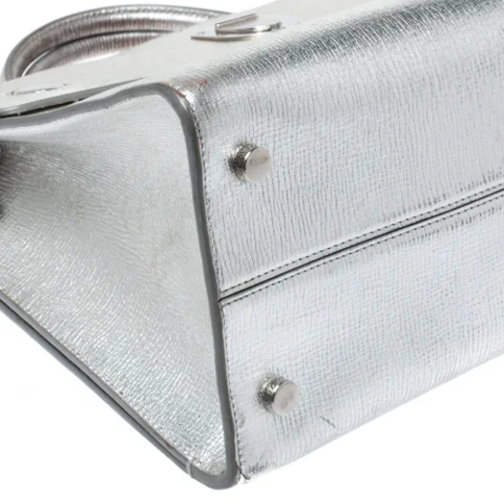 Dior Vintage Pre-owned Leather totes Gray Dames