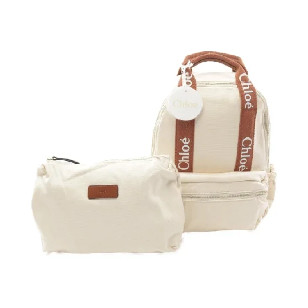 Chloé Pre-owned Cotton backpacks Beige Dames